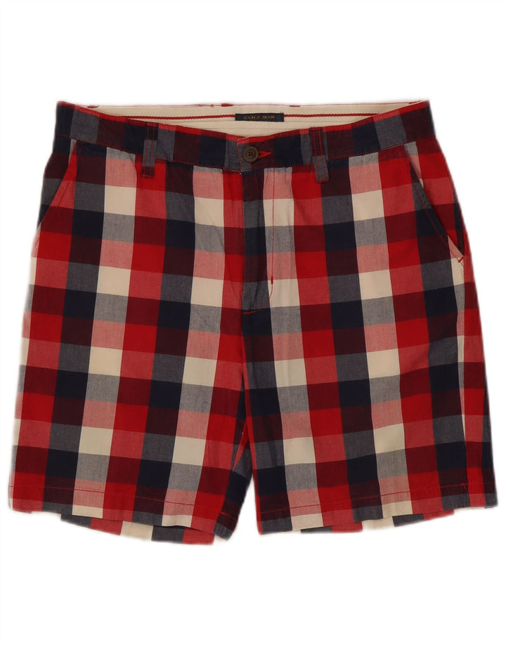 Zara Ανδρικό σορτς Chino EU 42 Large W32 Red Gingham