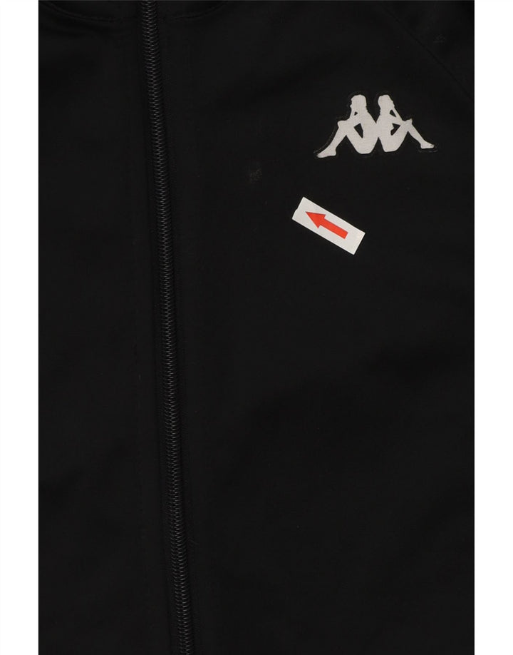 KAPPA Boys Graphic αθλητική φόρμα Top Jacket 15-16 Years Black Polyester