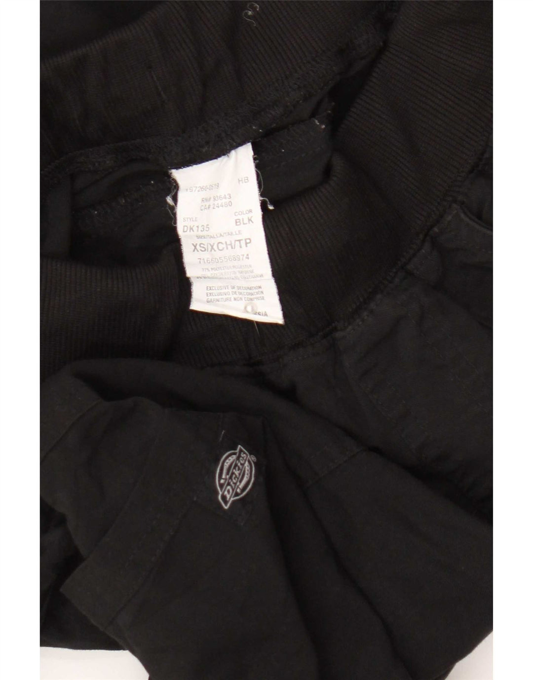 Dickies Γυναικείο ίσιο παντελόνι Cargo XS W26 L28 Μαύρο πολυεστέρα