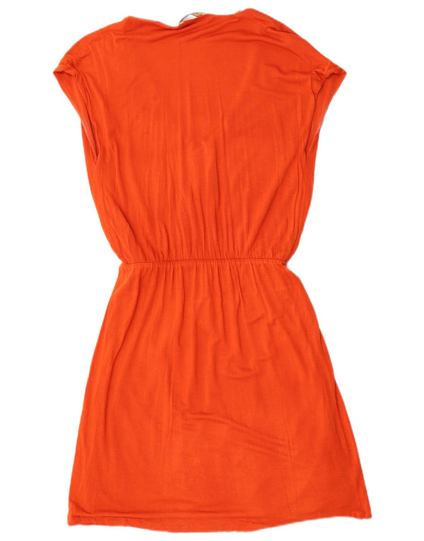 Massimo Dutti Womens Basic Dress UK 10 Small Orange