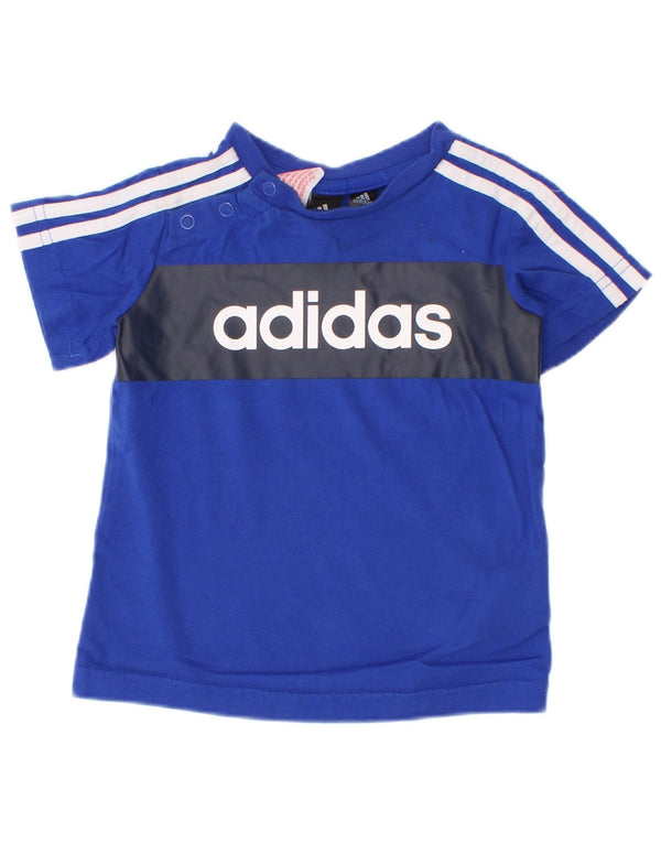 Μπλουζάκι Adidas Baby Boys Graphic T-shirt 9-12 μηνών Μπλε χρώματος βαμβακερό