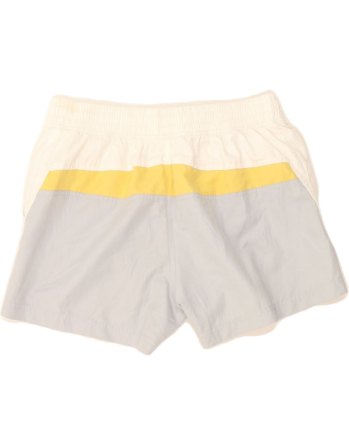 FILA Womens Swimming Shorts UK 14 Large  White Colourblock Polyester Vintage Fila and Second-Hand Fila from Messina Hembry 