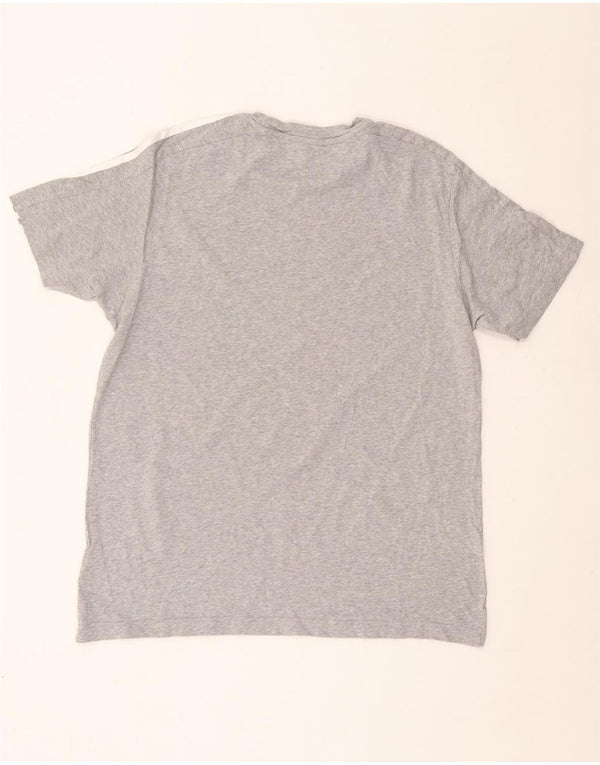 Ανδρικό T-Shirt ADIDAS Top μεγάλο γκρι βαμβακερό
