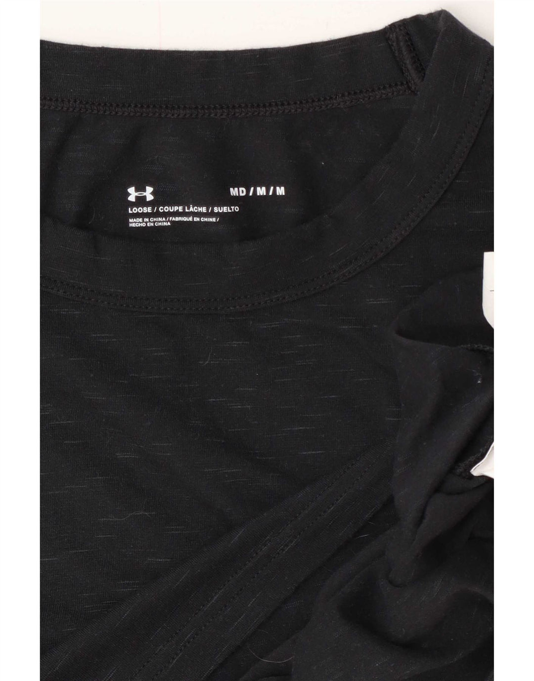 Under Armour Γυναικείο Crop Μακρυμάνικο UK 14 Μεσαίο Μαύρο Βαμβακερό