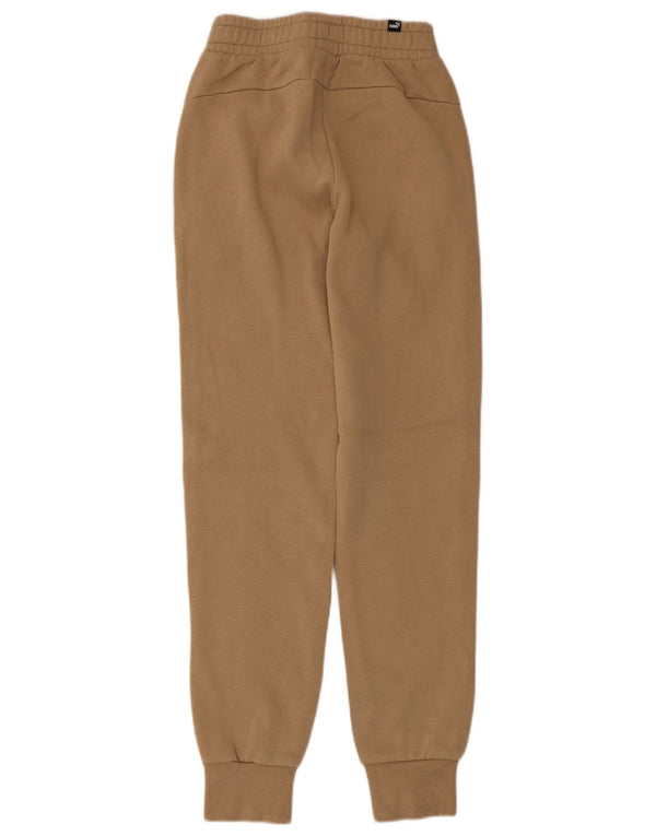 Puma Γυναικεία φόρμα παντελόνι Joggers UK 4 XS Μπεζ βαμβακερό