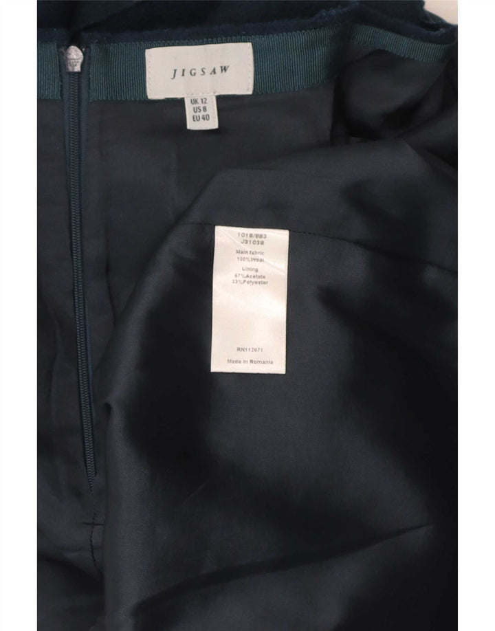 Jigsaw Γυναικεία Pencil Φούστα UK 12 Medium W32 Navy Blue Wool