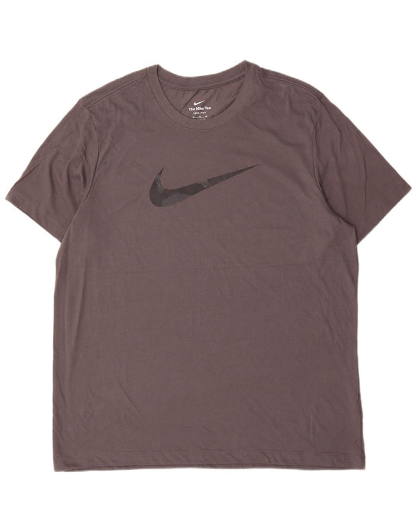 Ανδρικό T-Shirt Nike με γραφικό Dri Fit XL Γκρι βαμβακερό