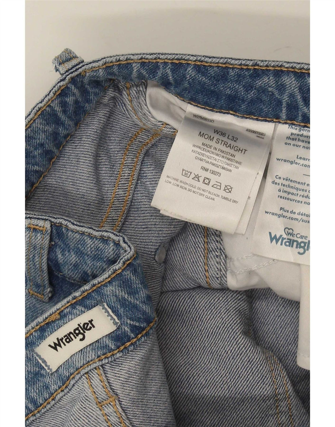Ανδρικό τζιν Wrangler Mom Straight W36 L32 Μπλε βαμβακερό