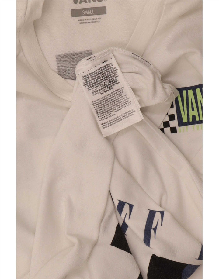 Ανδρικό γραφικό T-Shirt Vans Top Μικρό λευκό βαμβακερό