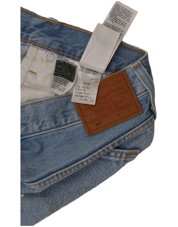 Γυναικείο σορτς Levi's 501 τζιν W28 μεσαίο μπλε βαμβακερό