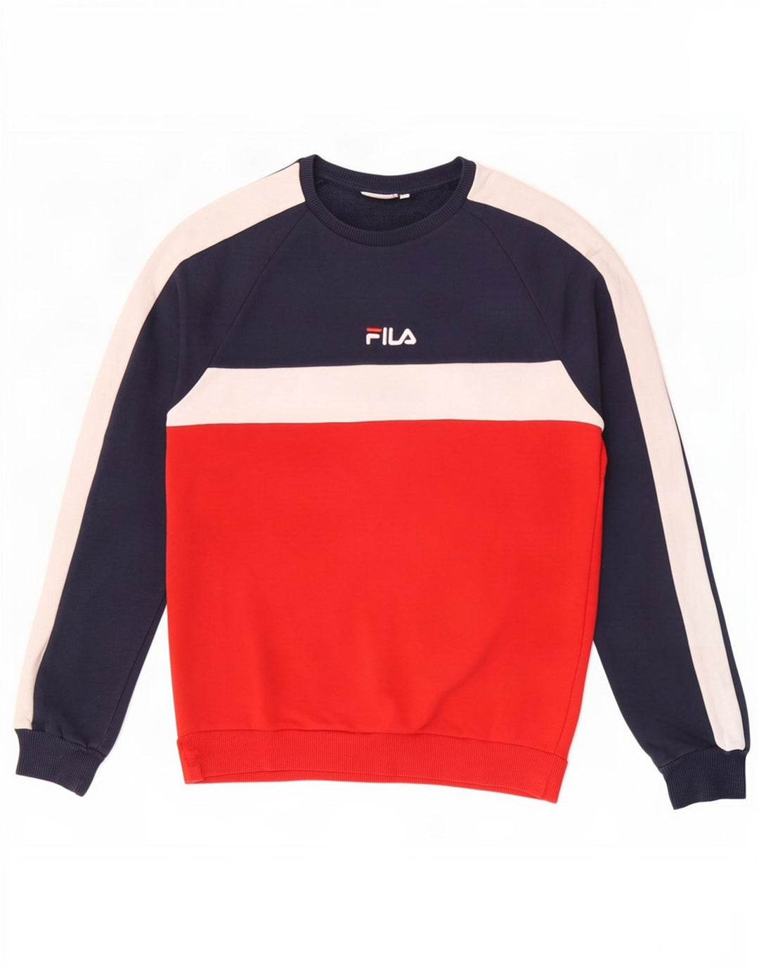 Ανδρικό φούτερ Fila Jumper Medium Navy Blue Colourblock Βαμβακερό