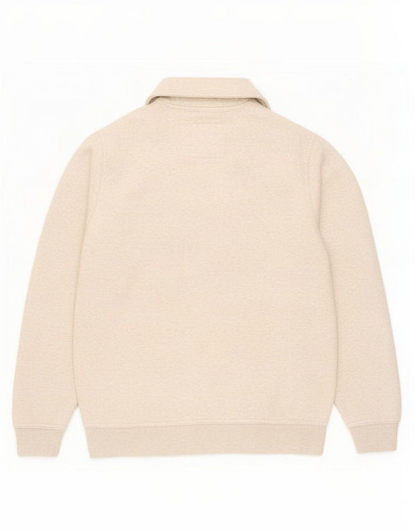 Crew Clothing Ανδρικό φούτερ με φερμουάρ, μεσαίο μπεζ βαμβακερό