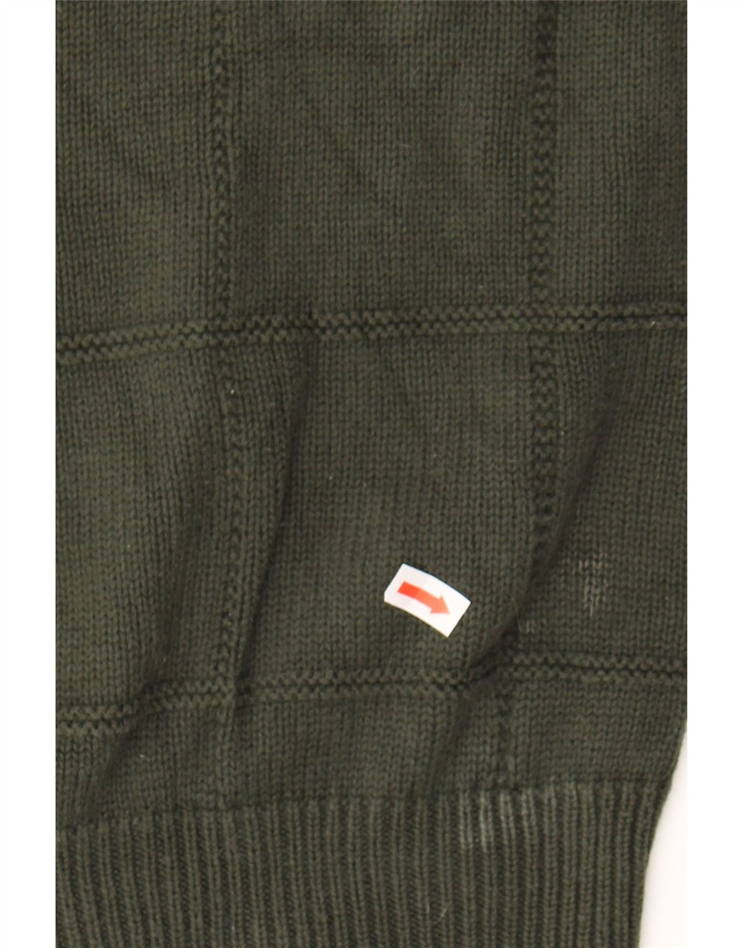 IZOD Mens Crew Neck Jumper Sweater Large Green Check Cotton Vintage Izod and Second-Hand Izod from Messina Hembry 