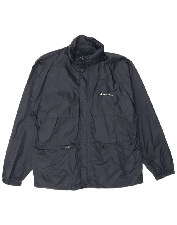 Champion Ανδρικό μπουφάν βροχής με κουκούλα UK 36 Small Navy Blue Polyamide