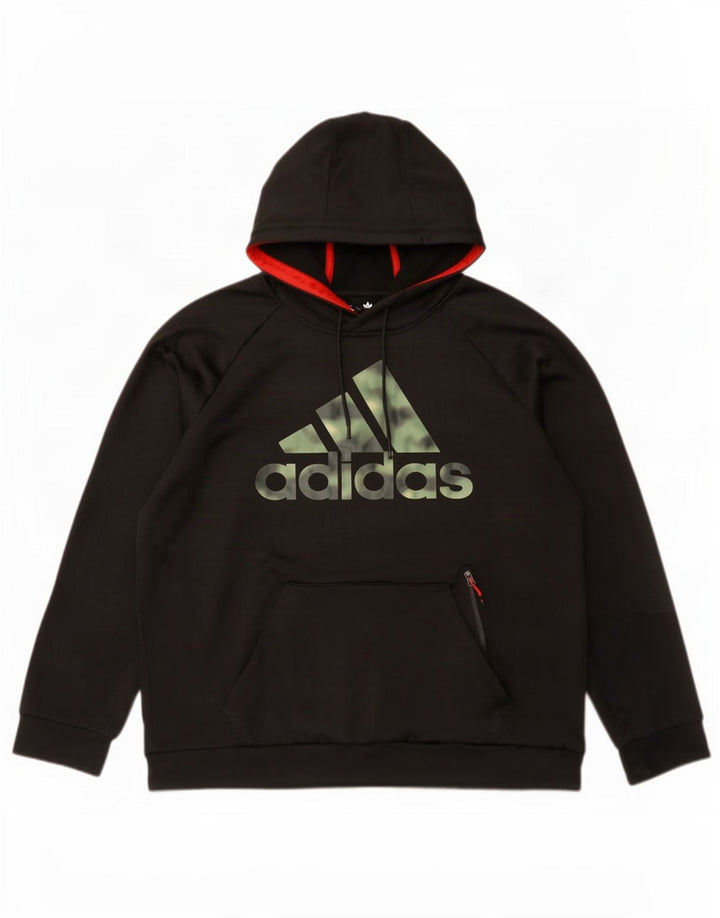 Adidas Ανδρικό γραφικό κουκούλα Jumper XL Μαύρο πολυεστέρα