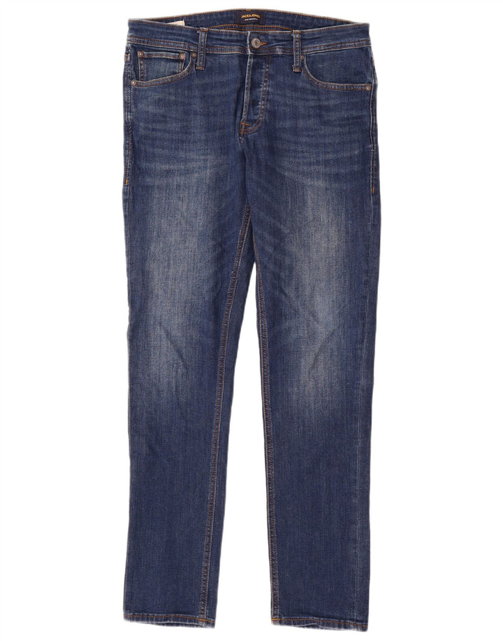 Jack & Jones Ανδρικό Slim Jeans W32 L32 Μπλε βαμβακερό