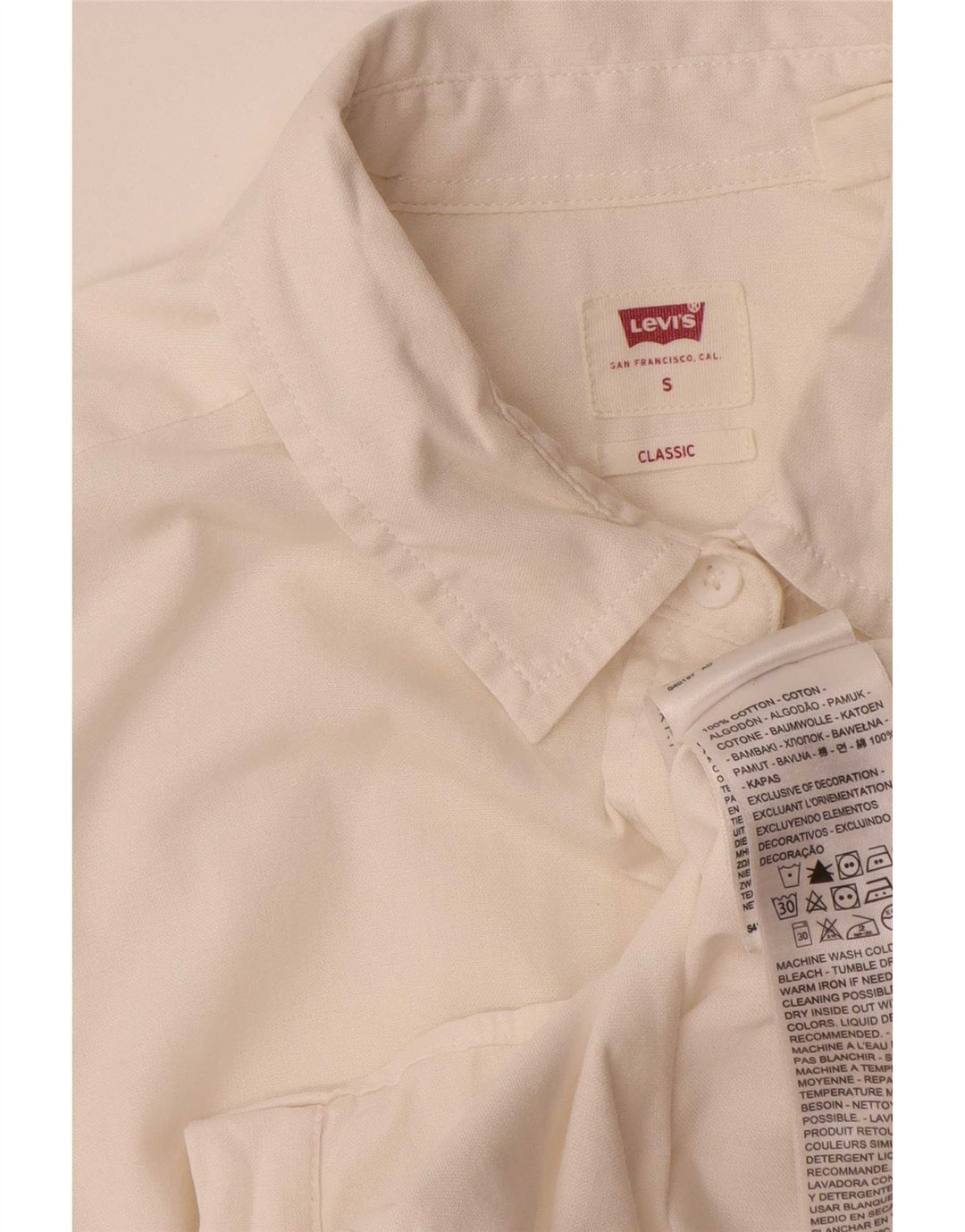 Levi's Boys Classic Fit Πουκάμισο 14-15 ετών Μικρό λευκό βαμβακερό