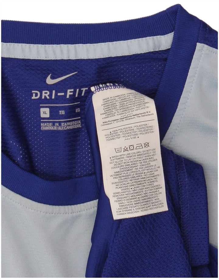 Ανδρικό T-shirt Nike Dri Fit Top XL Blue Colorblock Polyester