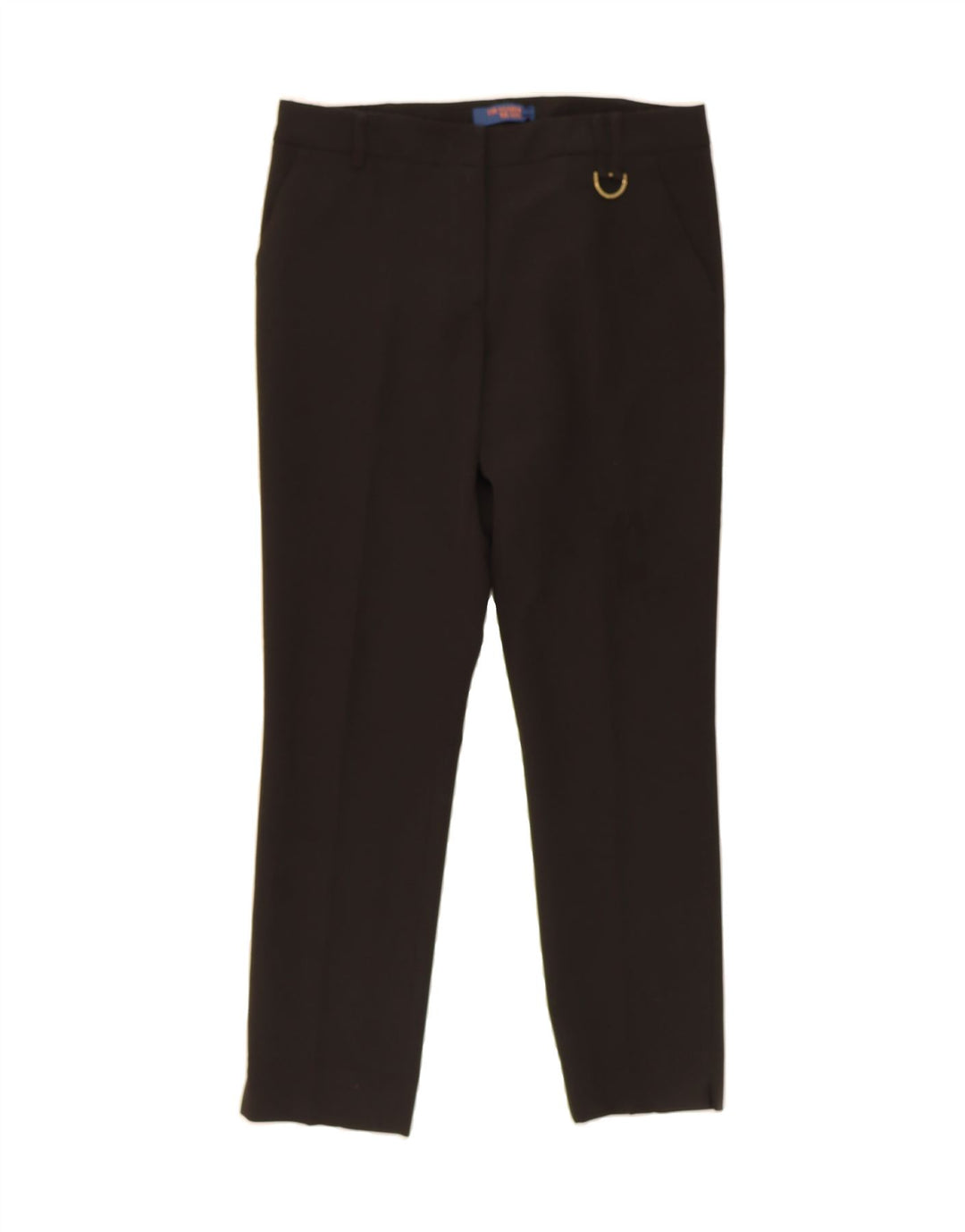 TRUSSARDI Womens Slim Chino Trousers IT 46 Large W32 L29 Black Polyester Vintage Trussardi and Second-Hand Trussardi from Messina Hembry 
