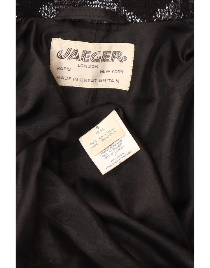 JAEGER Γυναικείο Ανοιχτό Πανωφόρι UK 8 Μικρό Γκρι Μαλλί