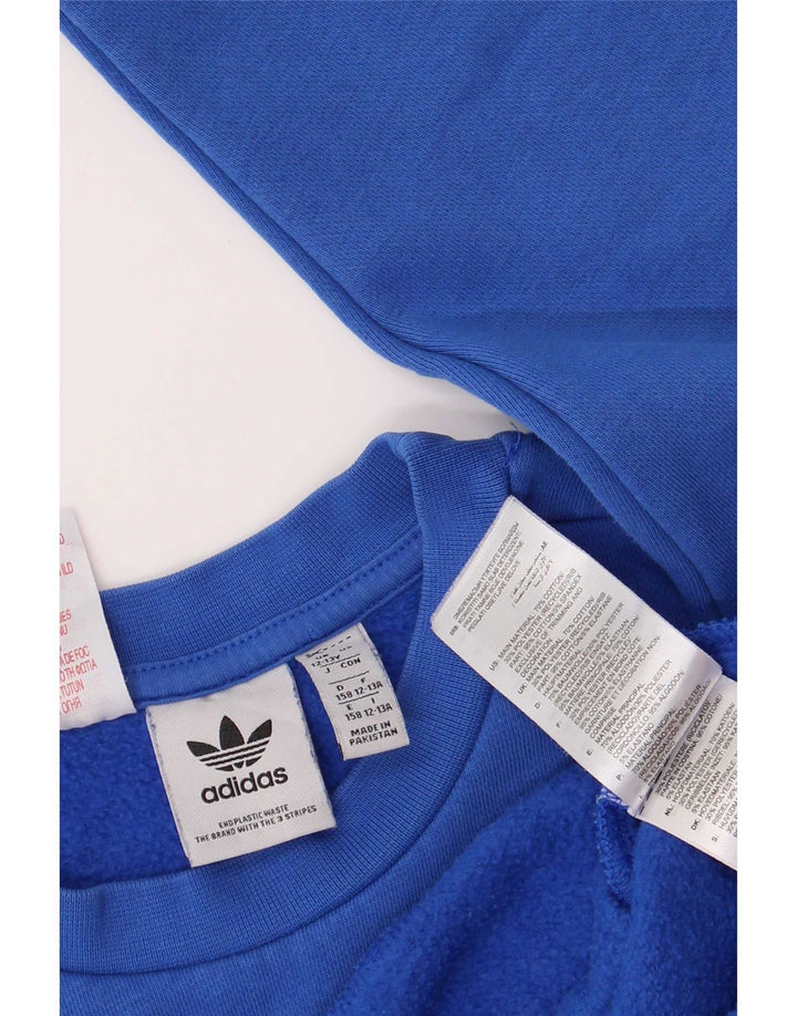 Φούτερ Adidas Boys Jumper 12-13 ετών Μπλε βαμβακερό