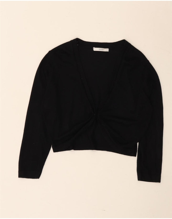Marks & Spencer Γυναικεία ζακέτα Crop UK 12 μεσαία μαύρη βισκόζη