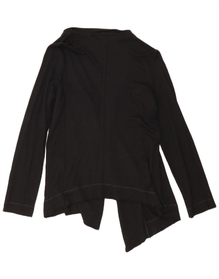 Γυναικείο πουλόβερ ασύμμετρης ζακέτας Benetton UK 12 Medium Black