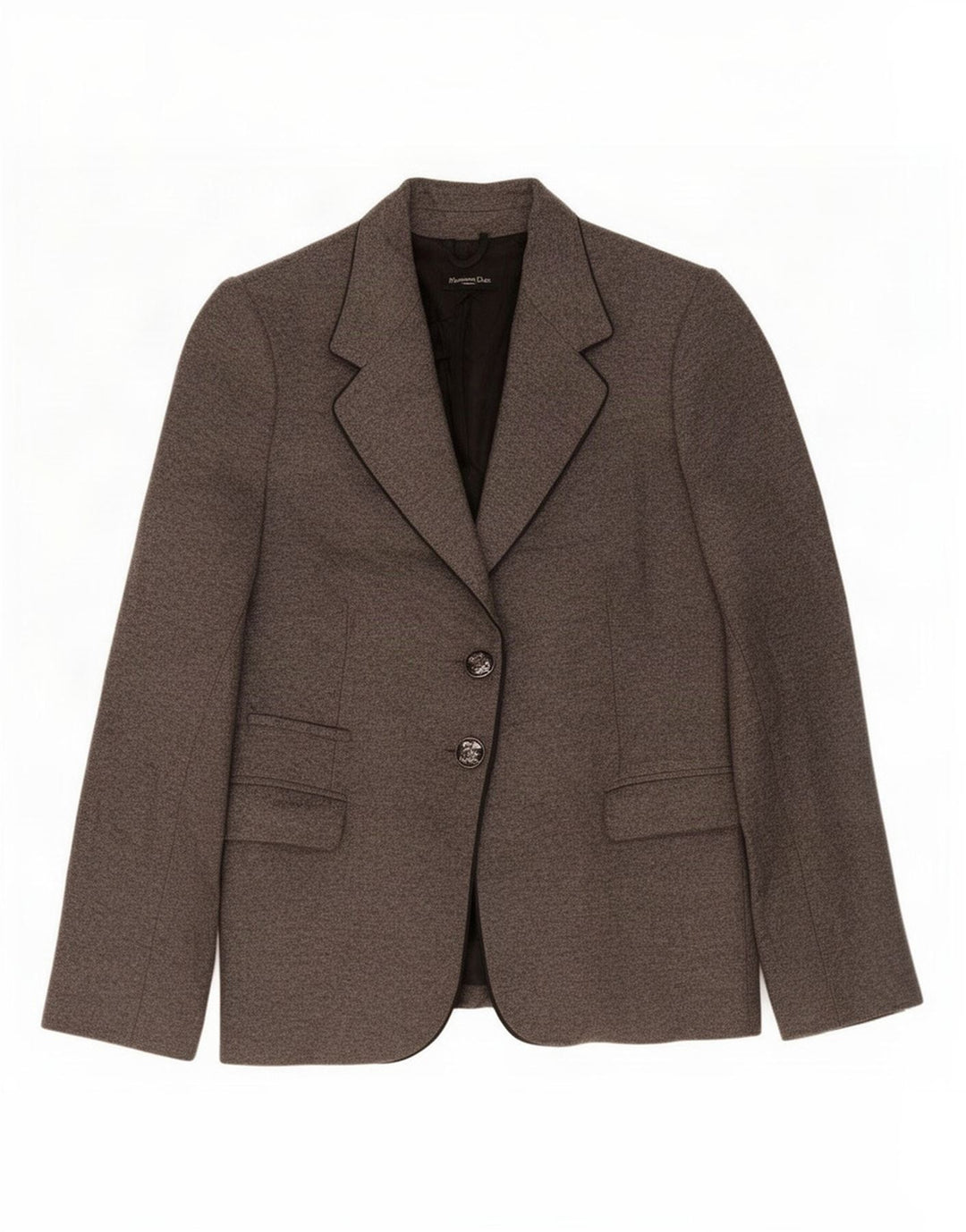 Massimo Dutti Γυναικείο μπουφάν σακάκι με 2 κουμπιά EU 44 XL Γκρι μαλλί