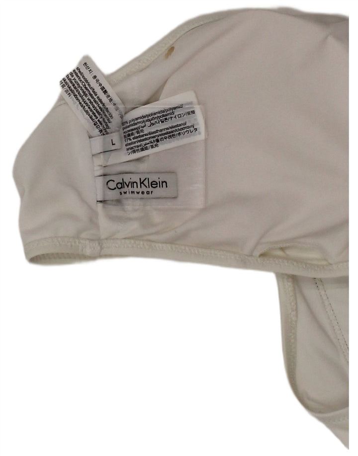 Γυναικεία γραφικά μαγιό Calvin Klein μεγάλο λευκό πολυεστέρα