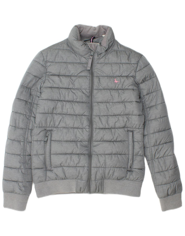 JACK WILLS Γυναικείο μπουφάν με επένδυση UK 8 Small Grey Polyester