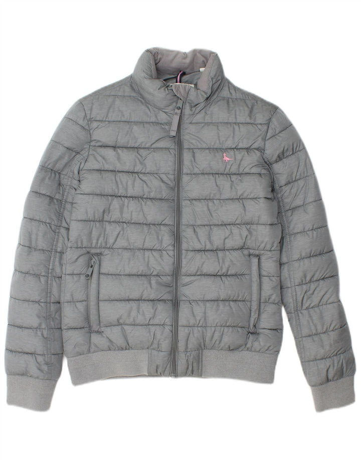 JACK WILLS Γυναικείο μπουφάν με επένδυση UK 8 Small Grey Polyester