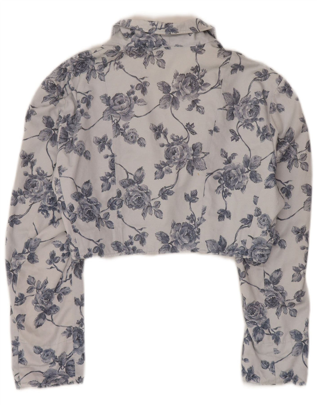 Vintage Γυναικείο μπουφάν Bolero 14 Κουμπιού UK 14 Medium Blue Floral