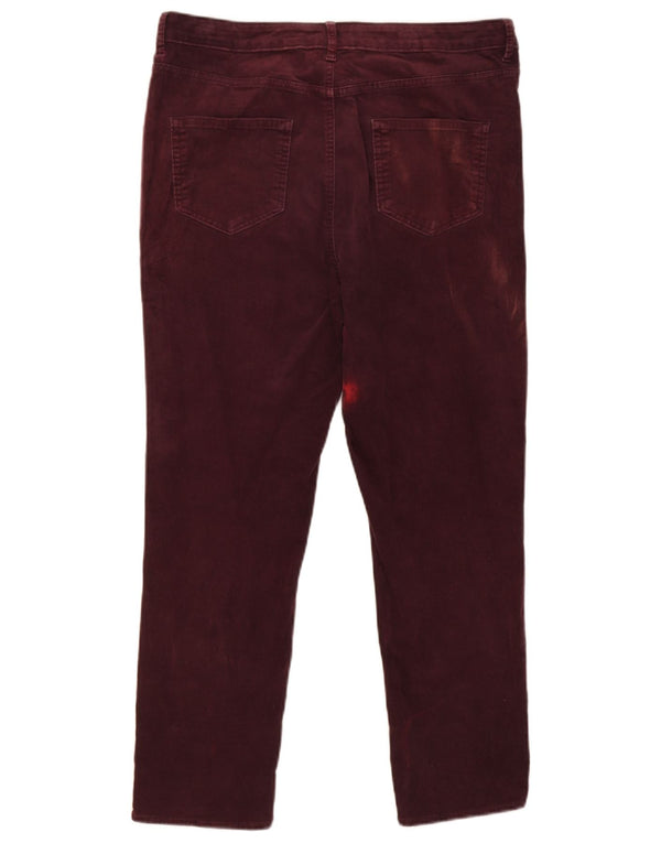 Marks & Spencer Ανδρικό Slim Κοτλέ Παντελόνι UK 16 Large W36 L25 Burgundy