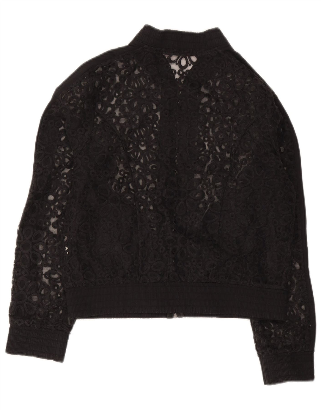 Fornarina Γυναικείο Δαντέλα Bomber Jacket UK 12 Medium Black Floral