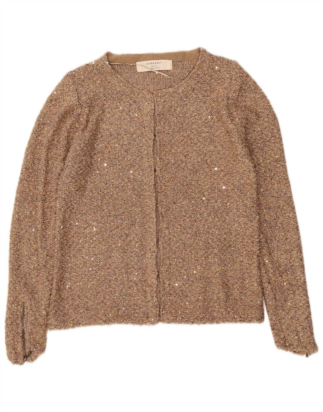 Zara Γυναικεία Ζακέτα UK 12 Medium Beige