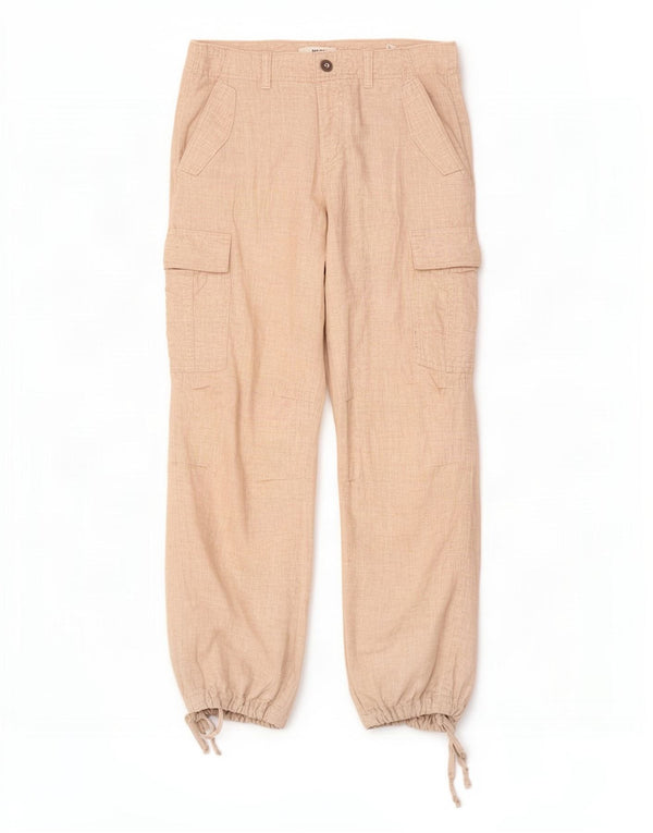 Marks & Spencer Womens Joggers Cargo Παντελόνι UK 12 Medium W30 L29 Beige