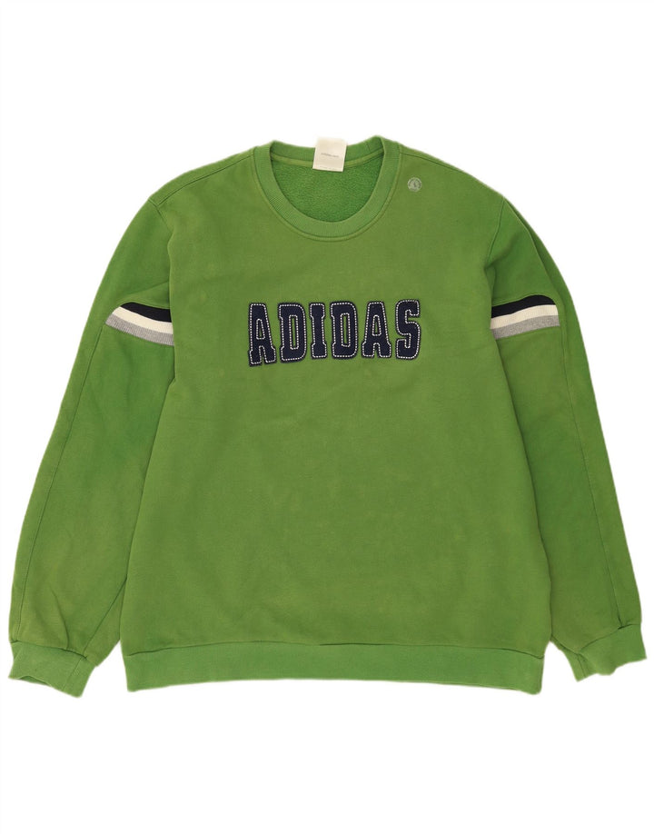 Ανδρικό γραφικό φούτερ ADIDAS Jumper Μεγάλο Πράσινο Βαμβακερό