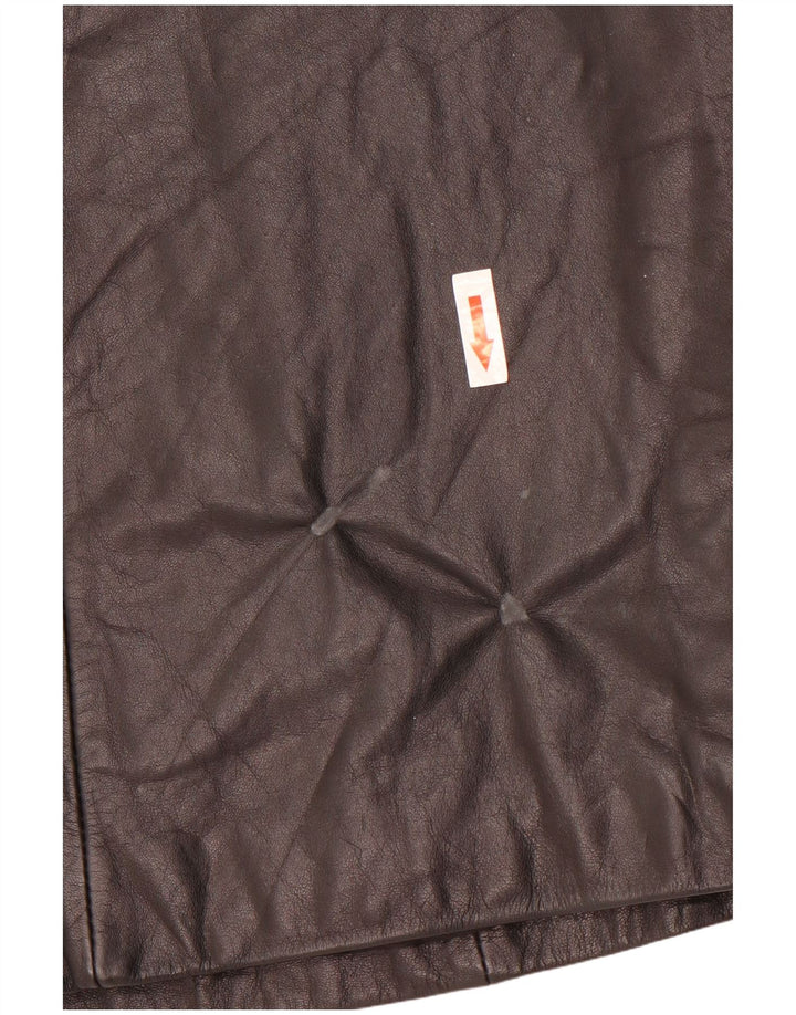 Vintage Γυναικείο Δερμάτινο Μπουφάν IT 42 Medium Black Leather