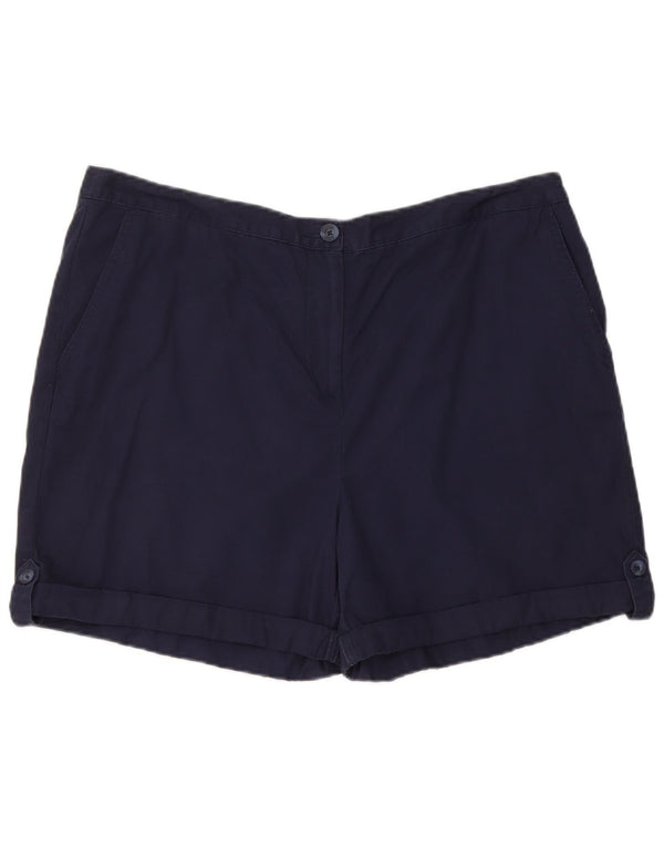 Marks & Spencer Γυναικείο σορτς Chino UK 18 XL W36 Navy Blue Cotton