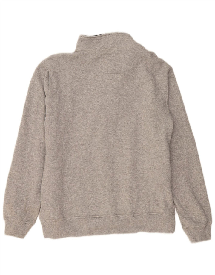 CREW CLOTHING Ανδρικό φούτερ με φερμουάρ Jumper XL Γκρι βαμβακερό