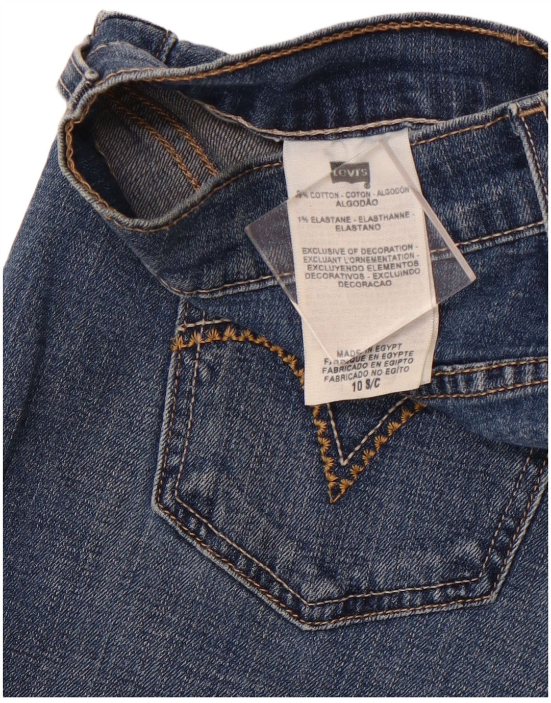LEVI'S Γυναικείο τζιν 506 ίσιο US 10 μεγάλο W30 L27 Μπλε βαμβακερό