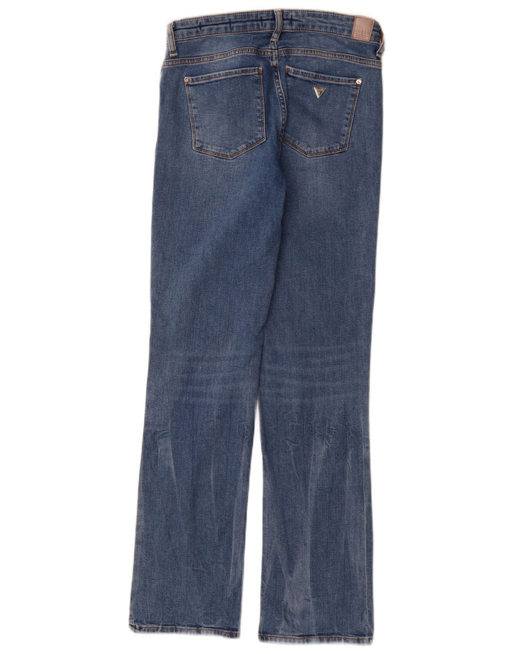 Γυναικείο τζιν ίσιο με καμπύλες Guess W28 L32 Μπλε βαμβακερό