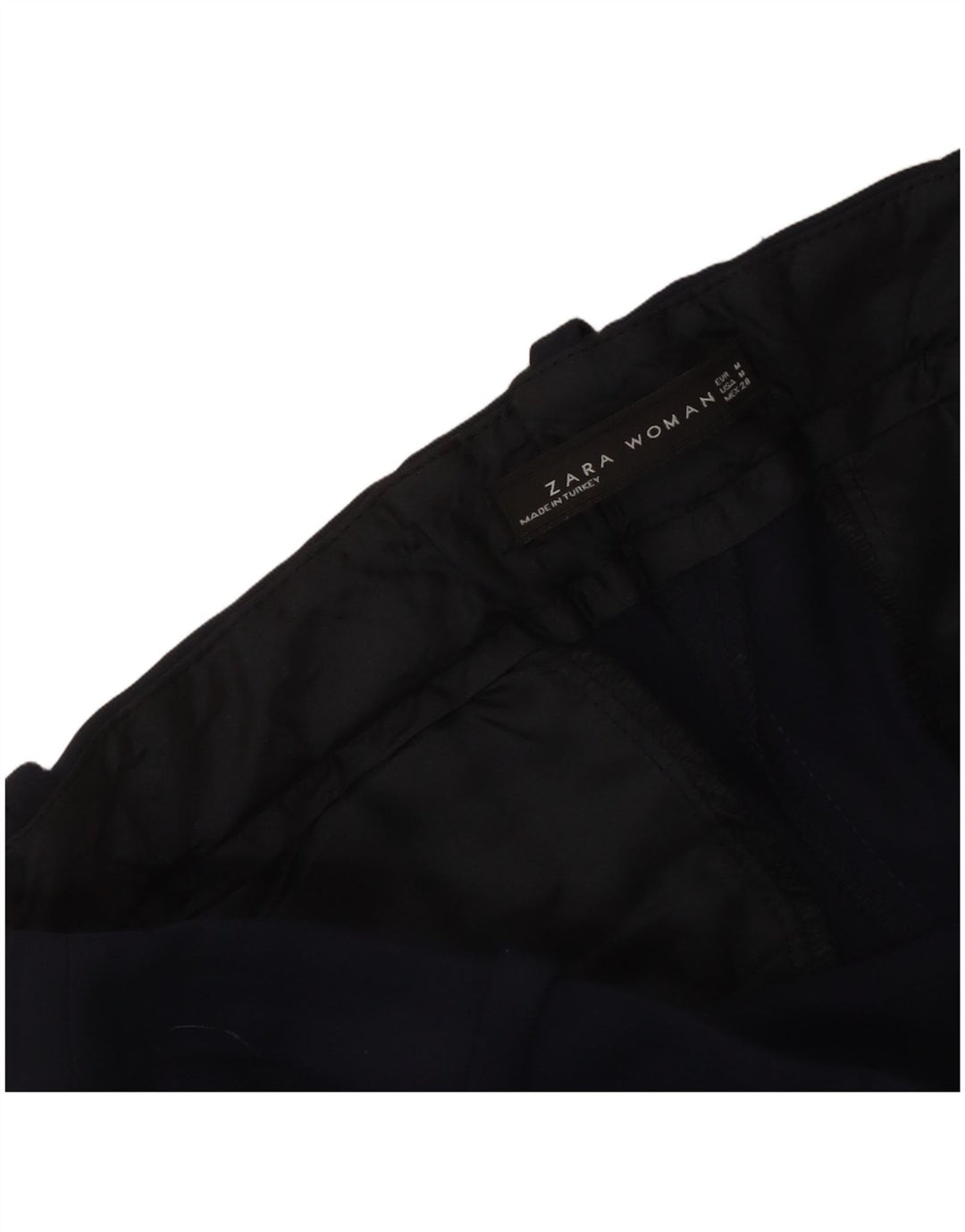 Zara Γυναικείο Slim Casual Παντελόνι Medium W30 L27 Navy Blue