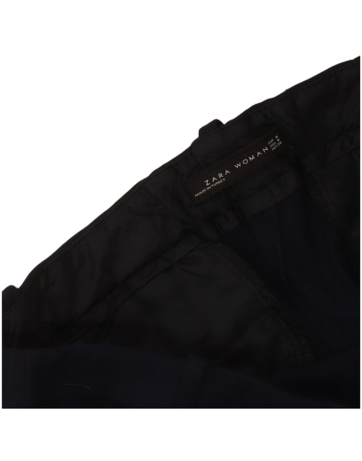 Zara Γυναικείο Slim Casual Παντελόνι Medium W30 L27 Navy Blue