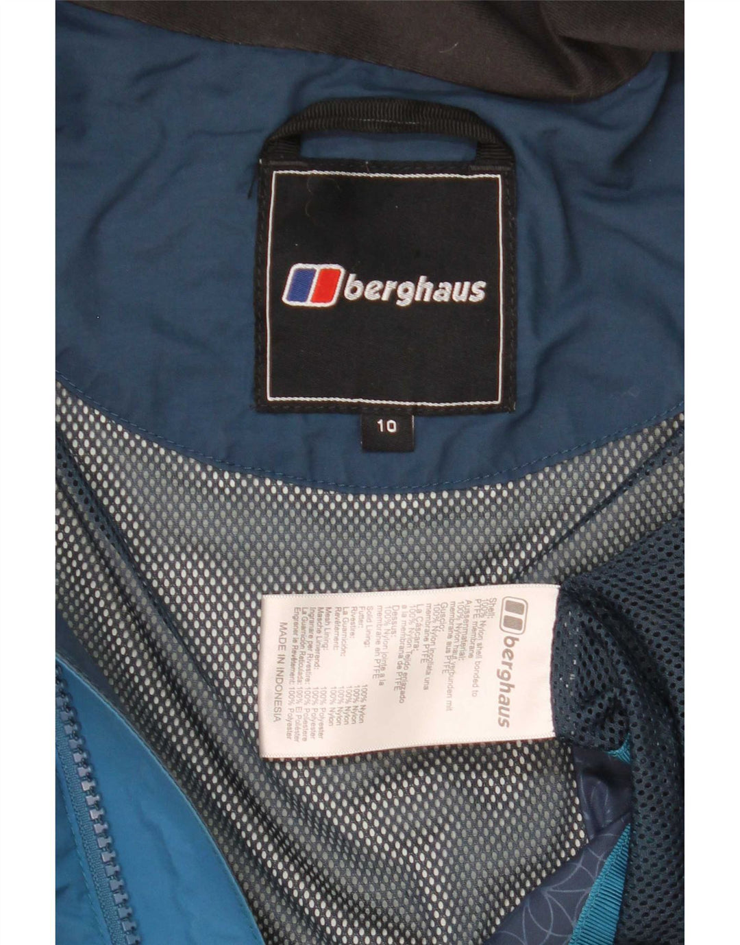 Γυναικείο μπουφάν βροχής με κουκούλα Berghaus UK 10 Small Blue Colourblock