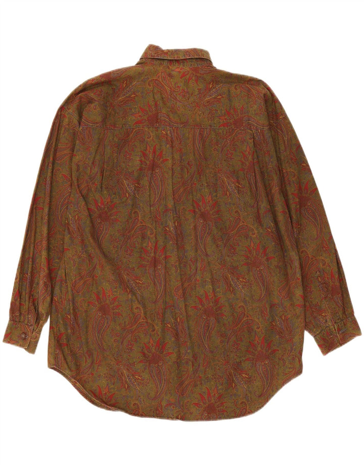 Calbros Γυναικείο πουλόβερ Πουκάμισο IT 44 Medium Khaki Paisley Βαμβακερό