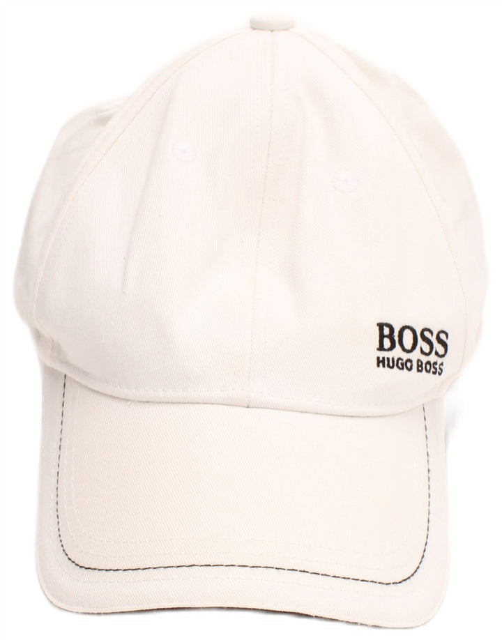 Hugo Boss Mens γραφικό καπέλο μπέιζμπολ ένα μέγεθος λευκό βαμβάκι