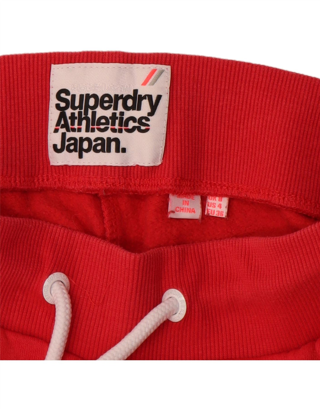 Superdry Γυναικεία φόρμα παντελόνι Joggers UK 8 Small Red Cotton