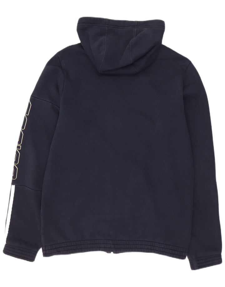 Ανδρικό πουλόβερ με κουκούλα με φερμουάρ ADIDAS μεσαίο μπλε βαμβακερό