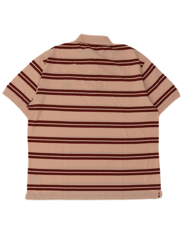 Fred Perry Ανδρικό πουκάμισο πόλο XL Ροζ βαμβακερό ριγέ